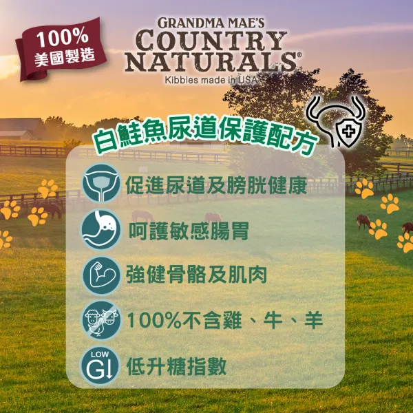 COUNTRY NATURAL | 白鮭魚尿道保護配方 14lbs | 全犬糧 | BB: 12 Jul 2027